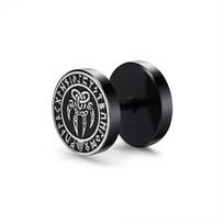Vnox Vyriški Vikingų Juodi Auskarai Studai, Vegvisir ir Šiaurės Valknut, Šaunūs Punk Nerūdijančio Plieno Šiaurės Vikingų Rinkinys Vyriški Auskarai black