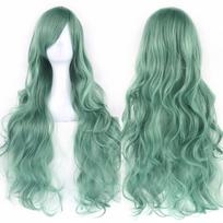 Soowee Garbanoti Ilgi Sintetiniai Plaukai Žalia Peruka Plaukų Priauginimas Rožinis Juodas Šventiniai Plaukai Cosplay Perukai Moterims 32inches gray