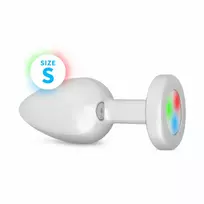Easytoys Anal Collection Butt Plug LED Small Silver 7cm Compact Design