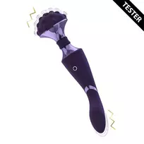 Shiatsu Bendable Massager Wand Purple - Dual Motor Flexible Design