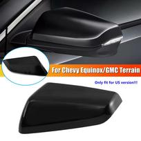 For US Version Chevy Equinox Terrain 2018- Relacement Rearview Side Mirror Cover Wing Cap Exterior Door Housing Shell Trim Balck Left black