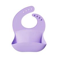 Non Irritating Silicone Bibs for Summer Baby Bib, Waterproof Soft Adjustable Feeding Durable BPA Free Large Pocket Food Catch Bib Babies And Toddlers K white