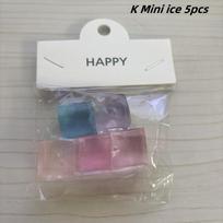 Fidget Toy Mini Squishy Toys Mochi Ice Block Stress Ball Toy Kawaii Transparent Cube Cat Paw Fish Stress Relief Squeeze Toy white