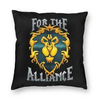 World Of Warcraft Game Square Pillowcase Pillow Cover Cushion Throw Pillow for Home Sofa Living Room 30cm x 30cm yellow