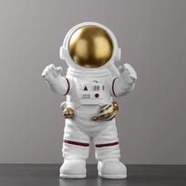 Astronaut Statue Art Gifts Resin Cute Creative for Decor Bedroom Reach Hand gray