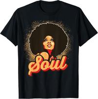 70s Funk Afro Women Soul Retro Vintage Style Graphic T-Shirt Unisex T-Shirt 3XL įvairiaspalvis