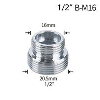 Water Faucet Coupler 1/2 To M16 M18 M20 M22 M24 M28 M32 Thread Connector Conversion Tap Adapter Fitting Bubbler Kitchen Bathroom Set