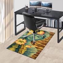 1pc Buddha Lotus Chair Mat - Anime Cartoon Design, Non-Slip Carpet for Office Chairs, Suitable for Home Decor, Living Room, Bedroom, Game Room, Festiv 60cm by 90cm black