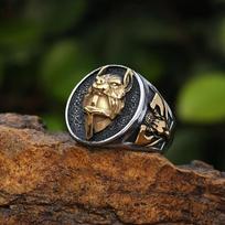 Vintage Ornament Stylish Men's Viking Warrior Gesture Ring 13