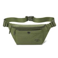 Unisex Lightweight Nylon Fanny Pack Water Resistant Waist Bag with Adjustable Strap for Travel gray