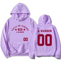 You'll Be Alright, Kid  Hoodies Alex Warren Design Fashion Sweatshirt Long Sleeve Casual Hooded Pullovers Women Men Clothing Top XXXL pink