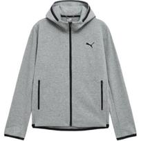 Puma Zipper Logo Hooded Long Sleeve Jacket Men jackets 94093902 M gray