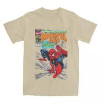 Marvel Amžiaus Žmogus-voras Retro Komiksų Viršelis Grafinis Marškinėlis, Klasikinis Marvel Gerbėjų Žurnalo Stiliaus Marškinėlis, Unisex Superherojus Atsitiktinis Viršus M