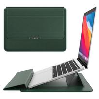 3-in-1 Laptop Sleeve With Built-in Stand MacBook Air Pro 13.3 14 16.1 Inch PU Leather Protective Case 13-14 Laptop Stand Sleeve