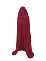 Christmas velvet halloween grim reaper cloak long hooded cape unisex devil witch wizard christmas cosplay red death cloak 100cm-39.3inch&Bleach vyno raudonos spalvos