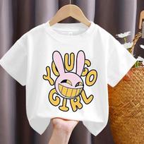 The Amazing Digital Circus Children T-Shirt Cartoon Printed T Shirts Boys Casual Sports Short Sleeves Tops Summer Kids Clothing 100 black