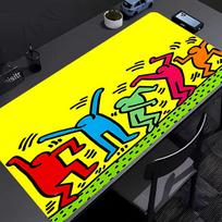 Keith Haring Ascending2 Mouse Pad - Non-Slip Rubber Base, Smooth Surface for Work,Gaming,Office,And Home Use, Desk Mouse Pad 30cmx60cm black