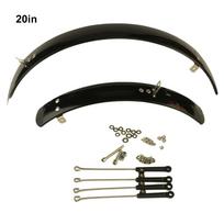 16/20 Inch Folding Bike Retro Mudguard for V Disc Brake Bicycle Wings Guard for D5 D7 Butterfly Brake Mudguard 20 black V brake