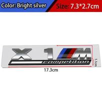 BMW Competition Series ABS Trikolorė M ženklo X2M X3M X4M X5M X6M X7M Lipdukas Thunder Edition Automobilio bagažinės ženklelis Emblema 5 vnt. fsdf08 bzlk8 gray