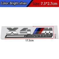 BMW Competition Series ABS Trikolorė M ženklo X2M X3M X4M X5M X6M X7M Lipdukas Thunder Edition Automobilio bagažinės ženklelis Emblema 5 vnt. fsdf08 bzlk8 gray