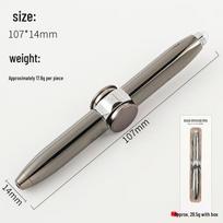 Luminous Fidget Spinner Ballpoint Pen - Creative Rotating Decompression Toy Pen Gift 0.5mm Bullet gray