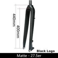 TOSEEK Mountain Bike Carbon Fork MTB Fork 1-1/8  Straight Fit for Wheel 26/27.5/29er Disc Brake 160mm Mountain Bicycle Parts Matte - 27.5er black