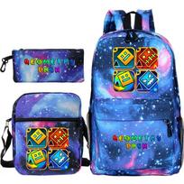 Sweet Capybara Print Everyday Backpack With Fluffy Pom Ornament Teen Girls Color Blocking Laptop Rucksack Casual Learner Student Bags blue