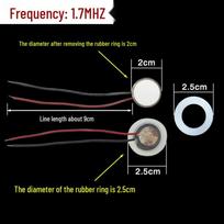 Universalus ultragarsinis drėkintuvas Pjezoelektriniai keraminiai diskai - 16/20/25mm purškimo keitiklis white