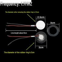 Universalus ultragarsinis drėkintuvas Pjezoelektriniai keraminiai diskai - 16/20/25mm purškimo keitiklis black