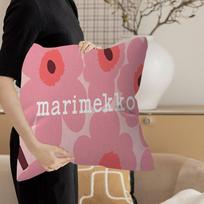 Marimekko-U-Unikko Gėlės Pagalvės Dovanos Namų Biuro Baldai Miegamojo Sofos Automobilio Pagalvėlės Užvalkalas Dėklas 45X45Cm Peach skin 70*70(CM)-1Pcs
