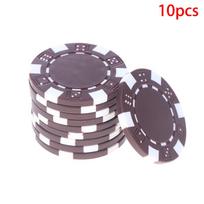 10 Vnt. ABS Plastiko Pokerio Žetonai Kazino Texas Hold'Em Pokeris Metalinės Monetos 11,5G Žetonai Pokerio Žaidimo Žetonų Rinkinys Priedai