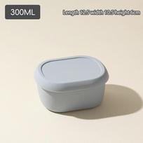 200/300/600 ml silikoninės bento dėžutės, pietų konteineris, nepralaidus pietų konteineris, be BPA, galima plauti indaplovėje 300ML mėlyna