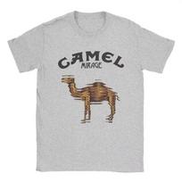 2026 New Retro Car Camel Cigarettes Tshirt Vintage Cotton Tops Tee Short Sleeve Casual Streetwear Unisex Unisex Clothing Motosport M gray