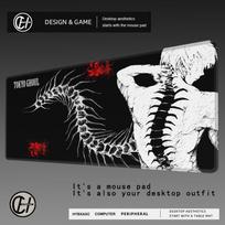Black White Anime Desk Mat Tokyo Ghoul Mousepad Kaneki Ken Computer Gamer Nonslip Mouse Pad HD Desk Pad Playpad HYBXAXC 40x80x0.2cm black