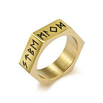 7mm Viking Titanium Steel Ring Hexagon Nut Men's Ring Jewelry Valknut Ring Men's Biker Nordic Celtic Knot Amulet Jewelry 13