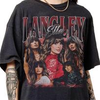 Ella Langley 90-ųjų Bootleg Vintažiniai Marškinėliai, Retro Ella Langley Gatvės Apranga Klasika XXXL gray