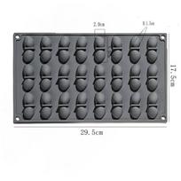 6/12/24 Holes Banana Mango Design Mousse Silicone Mousse Mold 3D Fruit Dessert Chocolate Mold Diy Cake Decorating Tools Bakeware 24 holes peanut