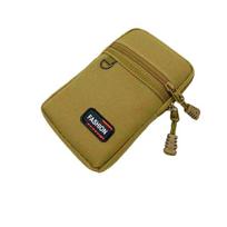 Pouch Travel Camping Outdoor Hiking Waist Fanny Pack Mobile Phone Bags Belt Bag Fanny Waist Pack khaki-Single layer brown