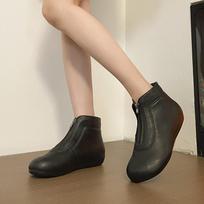 Retro Casual Soft-soled Booties Women's 2025 Autumn and Winter New Wear-resistant Block Heel Non-slip Comfortable Naked Boots 35