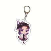 Demon Slayer Anime Acrylic Keychain Nezuko Kamado Tanjiro Agatsuma Zenitsu Student Bag Charm Pendant Accessory Merchandise Carry Mini Lightweight 55mm black