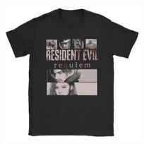Resident Evil  Requiem  Claire Redfield Marškinėliai, Unisex Žaidimų Gerbėjų Gatvės Stiliaus Marškinėliai, 100% Medvilnės Laisvalaikio Trumpomis Rankovėmis Viršutinė Dalies 4XL gray