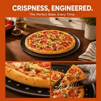 With Holes Pizza Pan Carbon Steel Non Stick Pizza Pan Perforated Pizza Pan  Homemade Pizza S
