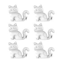 Desk Cable Holder in Feline Shape with Curled Tail Wire Rest for Charging Cords and Earphone Cords by the Bed Use balta