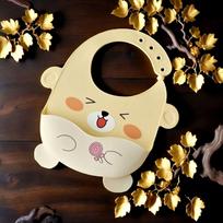 Hot Selling 3D Waterproof Silicone Baby Bib - Large Size Drool and Feeding Bib for Children black