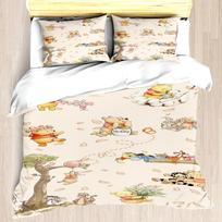 MINISO Pūkuotuko Duvet Cover Set Comforter Bedding 3d Vaikų patalynės komplektas 3 dalys 1 antklodės užvalkalas Karališko dydžio EU Double(200*200cm)3pcs