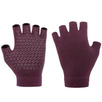 Yoga Accessories Half-finger Yoga Gloves Non-slip with Silicone Open-fingered Gloves Solid Color Fitness Gloves Ladies gray