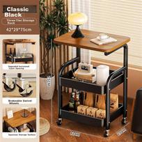 Century Zhenghe Kitchen Storage Rack Floor Cart Bedside Cabinet Living Room Mobile Snack Multi-Layer Storage Rack