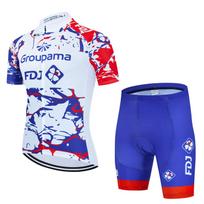 2026 FDJ Dviračių Džersio Rinkinys Vyriški Vasariniai Dviračių Drabužiai Plento Dviratininko Marškinėlių Kostiumas Trumpomis Rankovėmis MTB Dviračio Šortai su Petnešėlėmis Greitai Džiūstantys Asian size-4XL white