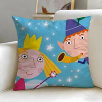 Cartoon Ben And Hollys Little Kingdom Cushion Cover Soft & Easy-Wash Pillow Case – Versatile For Couch, Bed, Travel And Office Short plush 18*18(CM)-1Pcs