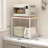 With Drawers Microwave Stand Space Saving Countertop Storage Multi-Appliance Rack Microwave Rack Home Organization gray